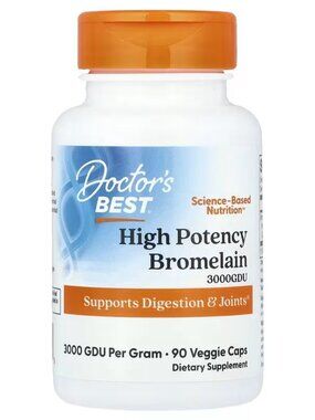 Doctors Best High Potency Bromelain 3000 GDU 90 Veggie Caps Exp 10/2028